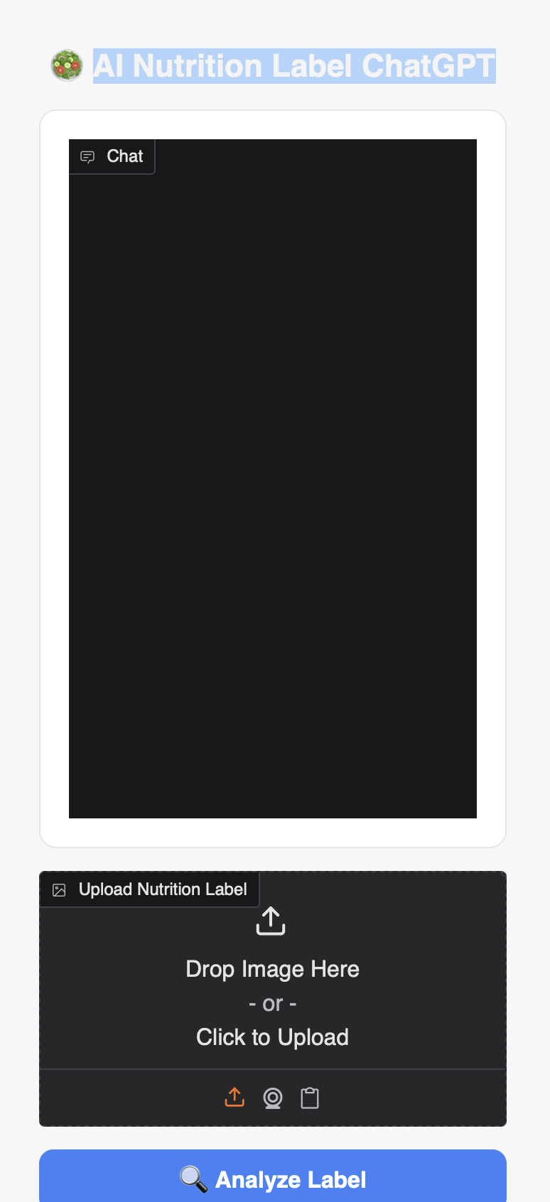 AI Nutrition Chatbot